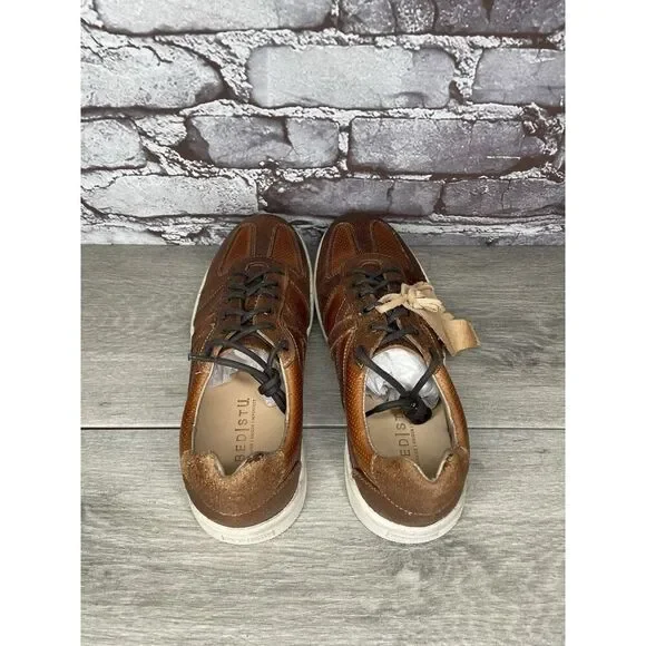 Bed Stu Muller Brown Leather Low Top Casual Lace Up Shoes  display picture 2